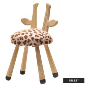 Krzesło Żyrafa dziecięce z drewnianymi nóżkami