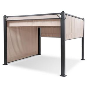 Blumfeldt Pantheon Cortina pawilon ogrodowy z zadaszeniem 3x3m 4 boczne panele szary