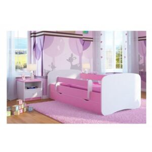 Łóżko z szufladą 160x80cm BabyDreams kolor różowy + GRAFIKA