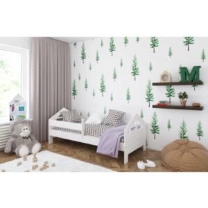 Łóżko dziecięce z materacem ALA 140x80cm, kolor biały