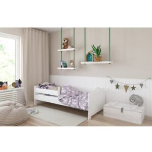 Łóżko dziecięce z materacem EMMA 140x80cm, kolor biały