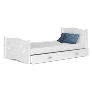 Łóżko z szufladą 160x80cm, kolor biały