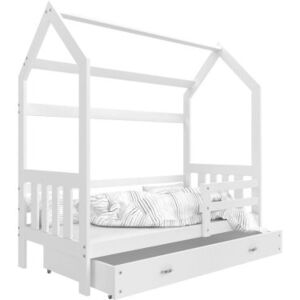 Łóżko pojedyncze z szufladą 160x80cm , kolor biały