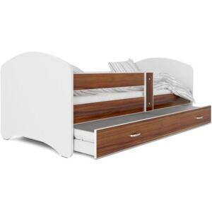 Łóżko z szufladą 160x80cm kolor biało-havana