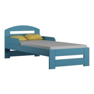 Łóżko drewniane TIMI 160x80 cm, kolor niebieski