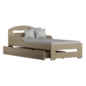 Łóżko drewniane TIMI 160x80 cm, kolor wanilia
