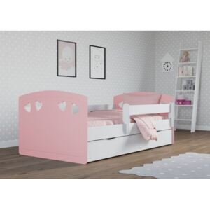 Łóżko 180x80cm JULIA kolor biało-różowy
