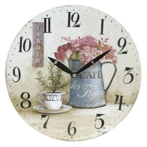 Koopman zegar ścienny 28 cm, kwiaty 3, BEZPŁATNY ODBIÓR: WROCŁAW!