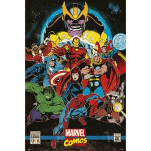 Plakat, Obraz Marvel Comics - Infinity Retro, (61 x 91,5 cm)