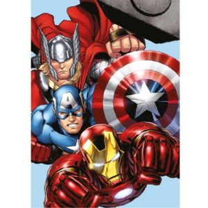 Jerry Fabrics Koc dziecięcy pluszowy Avengers, 100 x 140 cm