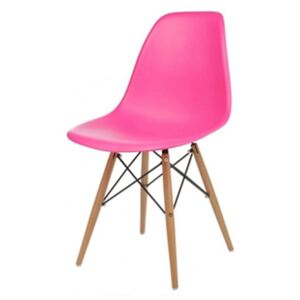 Nowoczesne krzesło design modern DSW retro RÓŻOWY