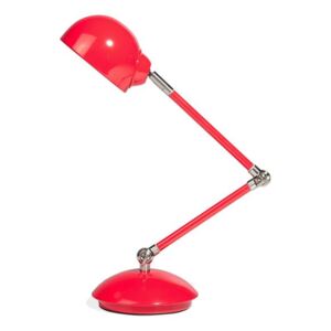 Lampa biurkowa regulowana metalowa czerwona HELMAND