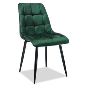 Krzesło CHIC VELVET zielone ☞ Kupuj w Sprawdzonych i wysoko Ocenianych sklepach