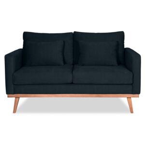 Sofa Fern 2-osobowa (bawełna 63%, len 37%|ONYKS :len bawełna/onyks)