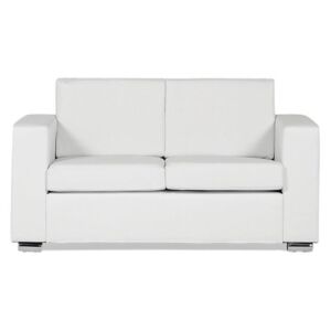 Sofa 2-osobowa ekoskóra biała HELSINKI