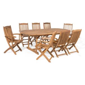 Zestaw stół i 8 krzeseł drewniany MAUI