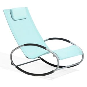 Krzesło ogrodowe bujane jasnoniebieskie CAMPO