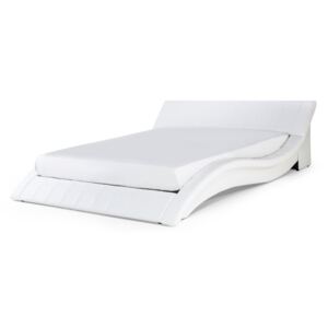 Łóżko skórzane 180 x 200 cm białe VICHY