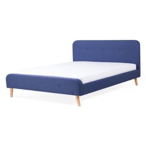 Łóżko tapicerowane 180 x 200 cm niebieskie RENNES