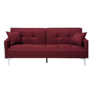 Sofa rozkładana czerwona LUCAN