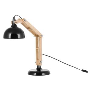 Lampka biurkowa drewniana czarna SALADO
