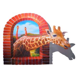 Naklejka na ścianę 3D Żyrafa WS-0231