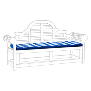 Poduszka na ławkę ogrodową biało-niebieska MARLBORO