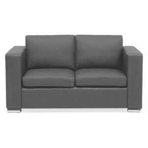 Sofa 2-osobowa ekoskóra czarna HELSINKI