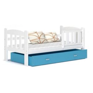 Łóżko z szufladą TEDI 160x70cm kolor biało-niebieski