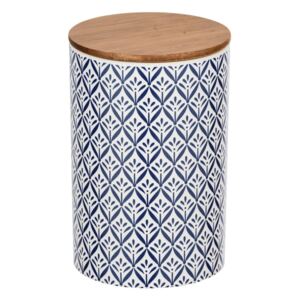 Ceramiczny pojemnik z bambusową pokrywką Wenko Lorca, 1,45 l