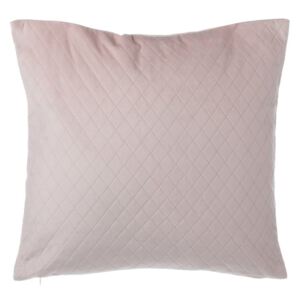 Poduszka dekoracyjna welurowa w romby 45 x 45 cm różowa PASQUE