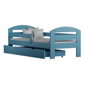 Łóżko drewniane KAMI 160x70 cm, kolor niebieski