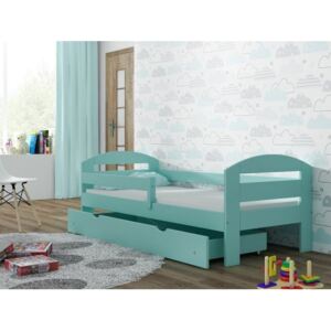 Łóżko drewniane KAMI 160x70 cm, kolor mięta
