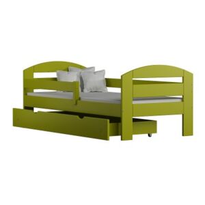 Łóżko drewniane KAMI 160x70 cm, kolor zielony