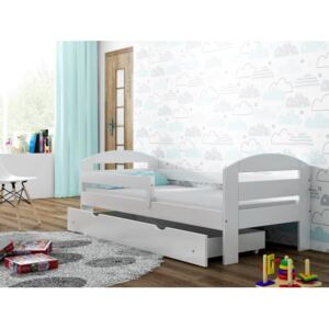 Łóżko drewniane KAMI 160x70 cm, kolor biały