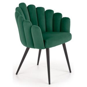 Zielone welwetowe krzesło glamour - Zusi