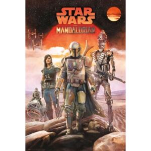 Plakat, Obraz Star Wars Mandalorian - Crew, (61 x 91,5 cm)