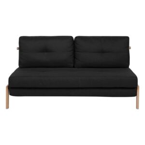 Sofa rozkładana tapicerowana czarna EDLAND