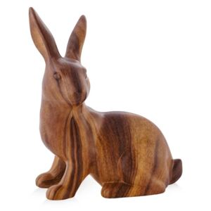 Figurka królik ciemne drewno RABBIT