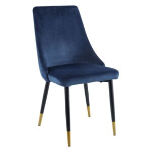 Krzesło tapicerowane Molly niebieskie