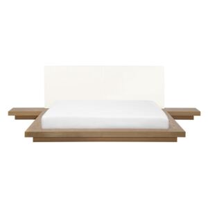 Łóżko wodne 160 x 200 cm jasne drewno ZEN