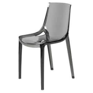 Krzesło Designerskie PENGUIN transparentny przydymiony szary kolor: szary przydymiony transparentny, Materiał: poliwęglan, EAN: 5903949790078