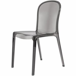 Krzesło Designerskie MONA LISA transparentne szare kolor: szary przydymiony transparentny, Materiał: poliwęglan, EAN: 5903949790092