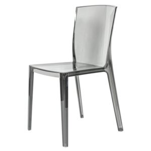 Krzesło Designerskie KING styl nowoczesny transparentny przydymiony szary kolor: szary przydymiony transparentny, Materiał: poliwęglan, EAN: 5903949790030