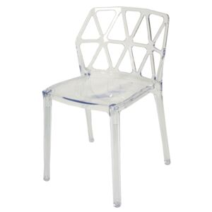 Krzesło Designerskie AGGE transparentne bezbarwne kolor: bezbarwny (transparentny), Materiał: poliwęglan, EAN: 5903949790108