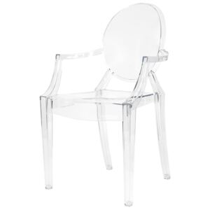 Krzesło Designerskie VALDI transparentne bezbarwne kolor: bezbarwny (transparentny), Materiał: poliwęglan, EAN: 5903949790245