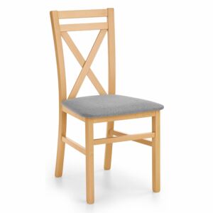 Drewniane krzesło z tapicerowanym siedziskiem Dariusz dąb miodowy