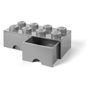Szary pojemnik z 2 szufladami LEGO®