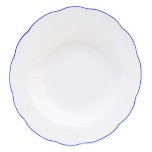 Biały porcelanowy talerz głęboki Orion Blue Line, ⌀ 21 cm