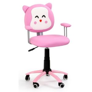 Fotel Obrotowy KITTY Krzesło Różowe